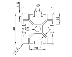 Línea de montaje Industrial de perfiles de aluminio, alta calidad, BT4040, para fábrica Industrial, etc.