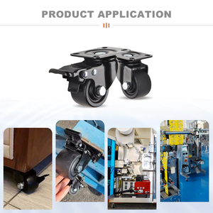 70kg 80kg 200kg 300kg Đen Castor Bánh xe Nylon phổ thấp trọng lực Caster - Product Image 6