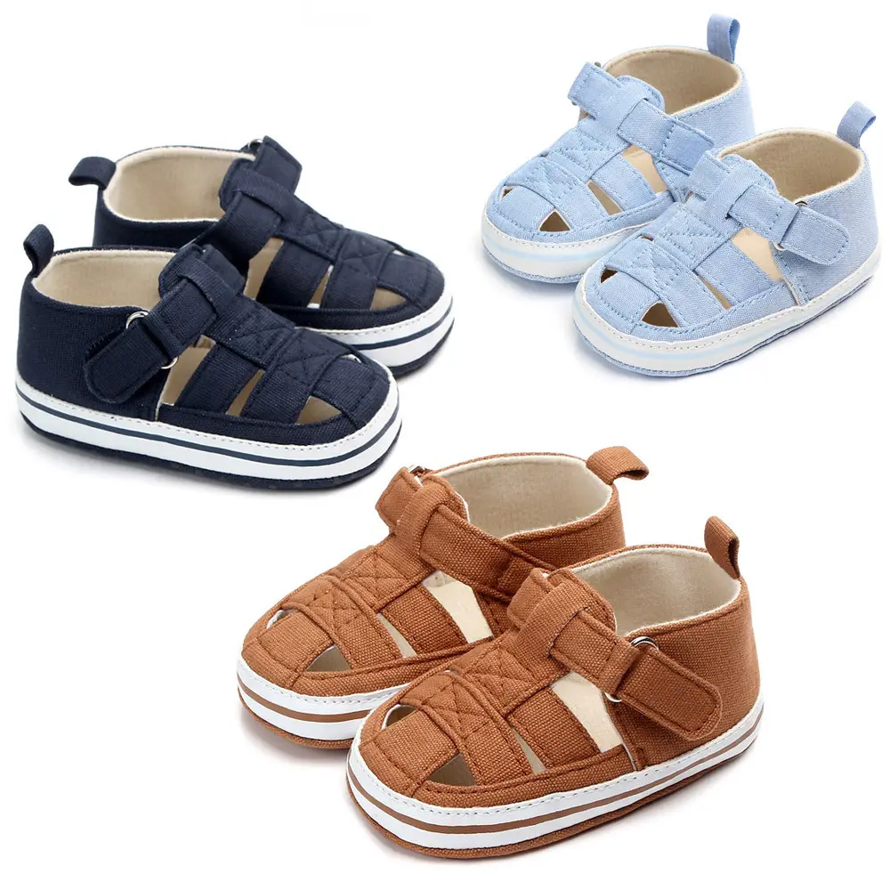 Sandales en Denim pour bébés, chaussures de berceau antidérapantes, mocassins décontractés, en coton, nouvelle collection