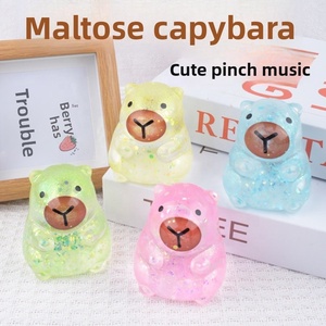 ของเล่นบีบตุ๊กตาคาปิบาร่านุ่มนิ่มแบบ OEM บรรจุมอลโทส ขายส่ง ของเล่นบีบ TPR รูปสัตว์ ของเล่นคลายเครียด สำหรับของขวัญส่งเสริมการขาย - Product Image 3