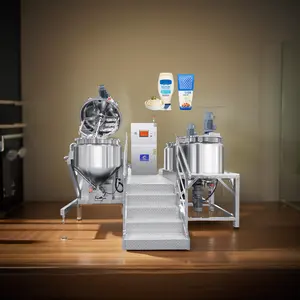 200L-500L Cosméticos Emulsionante Vacuum Homogenizador Misturador com Bomba para Pomada Loção Creme Maionese Petróleo Jelly Lifting