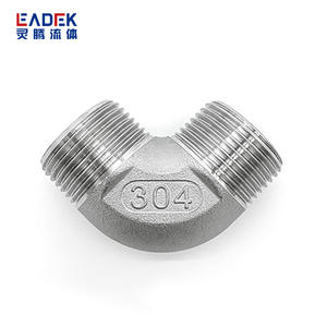 Raccord de tuyau d'eau en acier inoxydable à double extrémité mâle à 90 degrés, filetage interne, connexion à angle droit - Product Image 5