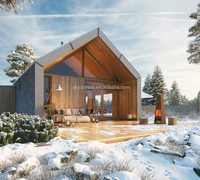 2025 Australien Standard Luxe Mobile Home Étanche Insonorisé Résistant Aux Ouragans En Acier 2 Chambres Villa Bureau Triangle Maison