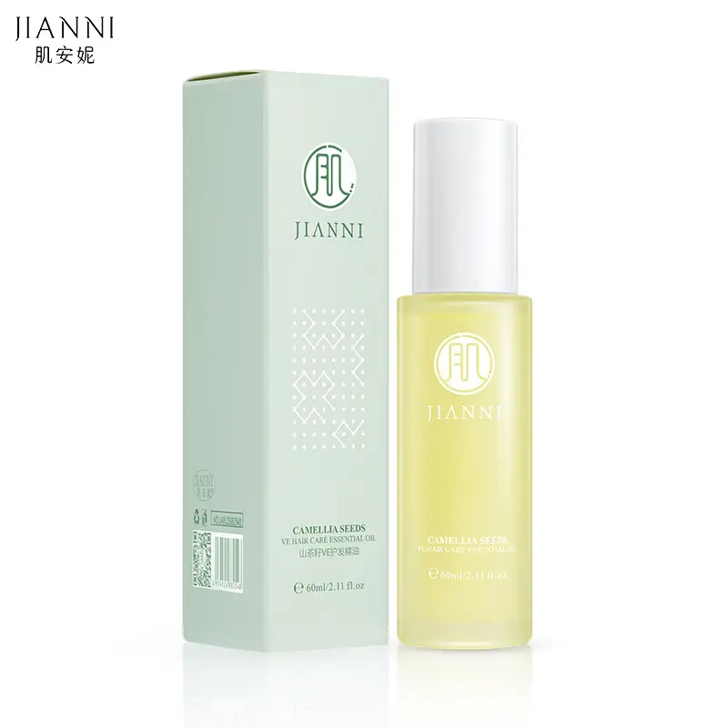 JIANNI semi di camelia Ve prodotto per la cura dei capelli olio essenziale all'ingrosso 60ml nutriente riparatore miglioramento olio per la cura dei capelli sotto-pianta