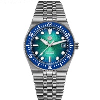 San Martin – montre de plongée sportive pour hommes, Miyota 9015, cadran en émail en acier inoxydable, luxe, automatique, mécanique, étanche à 200m, SN0148-GB