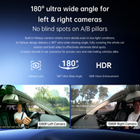 Caméra embarquée 4 canaux 4K+1K+1K+1K 360° en gros °   Caméra embarquée WIFI DVR pour voiture avec capteur G, GPS, caméra avant et arrière 4K, vision nocturne