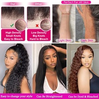 Muestra gratuita de pelo virgen brasileño 1 pieza peluca frontal con ondas de agua para mujeres negras