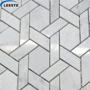 Nuevo Diseño de Mosaico para Decoración de Cocinas de Hoteles y Hogares, Superficie Mixta Antideslizante, Mosaico de Mármol Blanco Carrara Irregular - Product Image 5