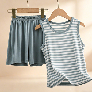 Ensemble de <span class=keywords><strong>pyjama</strong></span> pour enfants au design optimal : débardeur en modal et short de maison pour garçons - Product Image 5