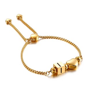 ผู้หญิงสแตนเลส Capital ตัวอักษรเริ่มต้นลูกปัด Charm สร้อยข้อมือลูกปัด - Product Image 4