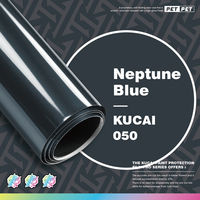 KUCAI 1.52*17M PET Backing Gloss Crystal Neptune Blue Vinyl Wrap Pelindung Cat Mobil Pembungkus Kendaraan