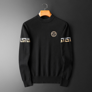 2025 cao cấp của người đàn ông len áo len mùa đông dày cổ tròn dệt kim lớp cơ sở hợp thời trang thương hiệu Hàng dệt kim - Product Image 3