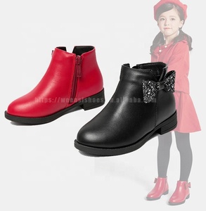 Bottes d'hiver chaudes pour bébé fille, nouvelle marque, chaussures de neige, rouge, pour enfant - Product Image 3
