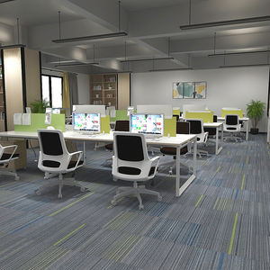 Dalles de moquette commerciales pour bureaux - Nylon écologique souple antidérapant avec support en PVC, motif puzzle pour couloirs d'hôtels et auditoriums - Product Image 2