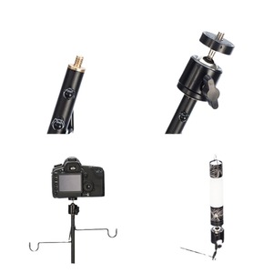 Camping <b>Light</b> <b>Pole</b> 7075 Aluminum Alloy Folding Stand H300mm-H1250mm Floor Mount Outdoor Lamp Support - Product Image 5