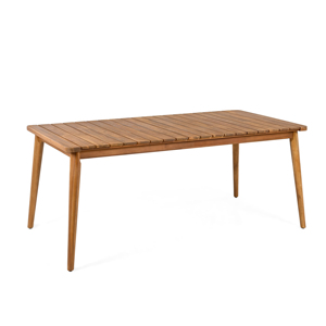 Table à manger en bois d'acacia pour 6 personnes, mobilier de patio moderne pour jardin et cour, capacité de charge de 180 lb, extérieur - Product Image 6