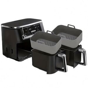 Plats de cuisson rectangulaires en silicone antiadhésifs réutilisables de qualité alimentaire, faciles à plier, pour la cuisine domestique, la friteuse à air et les gâteaux - Product Image 3