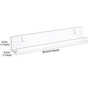 Supporto per dischi in acrilico da parete-confezione da 8 da 12 pollici cornici per Album trasparenti per visualizzare dischi in vinile per il negozio di dischi da collezione di musica - Product Image 2