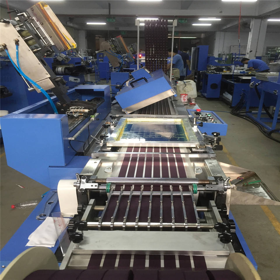 Automatic Ribbon Screen Printing Line Multi Color Roll to Roll Silk ...