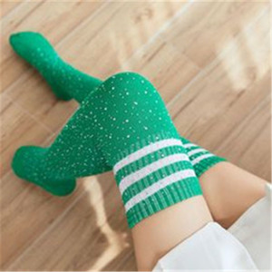 Fashion Sexy Rhinestone Over the <b>Knee</b> <b>Socks</b> Thigh <b>High</b> Stocking Stripe Over the <b>Knee</b> <b>Socks</b> Long Cotton Stockings Drop Shipping - Product Image 3