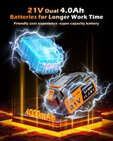 Llave de Impacto Inalámbrica de 1/2'' y 21V con Luz de Trabajo LED, Motor sin Escobillas de 1300N.m, Alto Torque para RV, Automóviles, Camiones Pesados y Uso Automotriz