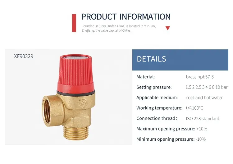 Sicherheits ventil oder Sicherheits ventile Sanitär armaturen Druck ventil Warmwasser bereiter Ersatzteile für die Installation