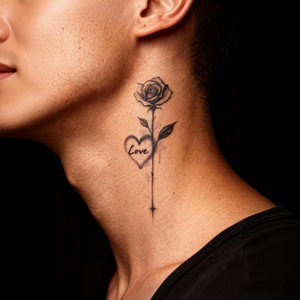Tatuaje Temporal con Motivo <span class=keywords><strong>de</strong></span> Rosa, Tatuaje Semipermanente, Resistente al Agua y al Sudor, Duración <span class=keywords><strong>de</strong></span> 2 Semanas, Pegatinas <span class=keywords><strong>de</strong></span> Tatuaje Herbales Realistas - Product Image 4