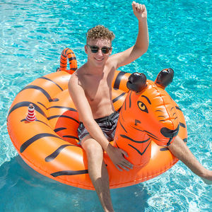 Flotteur de <span class=keywords><strong>piscine</strong></span> gonflable géant en PVC en forme de tigre, résistant, avec porte-gobelets - Product Image 5