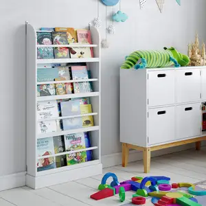 European Style Modern Kindergarten Wood Bookcase Book Shelf Child Toy Storage Wall Exhibition Shelf Etagere Extendable Bookshelf