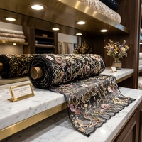 Tissu à paillettes 3D personnalisé de qualité supérieure OEM ODM pour robe de concours de beauté, vente en gros