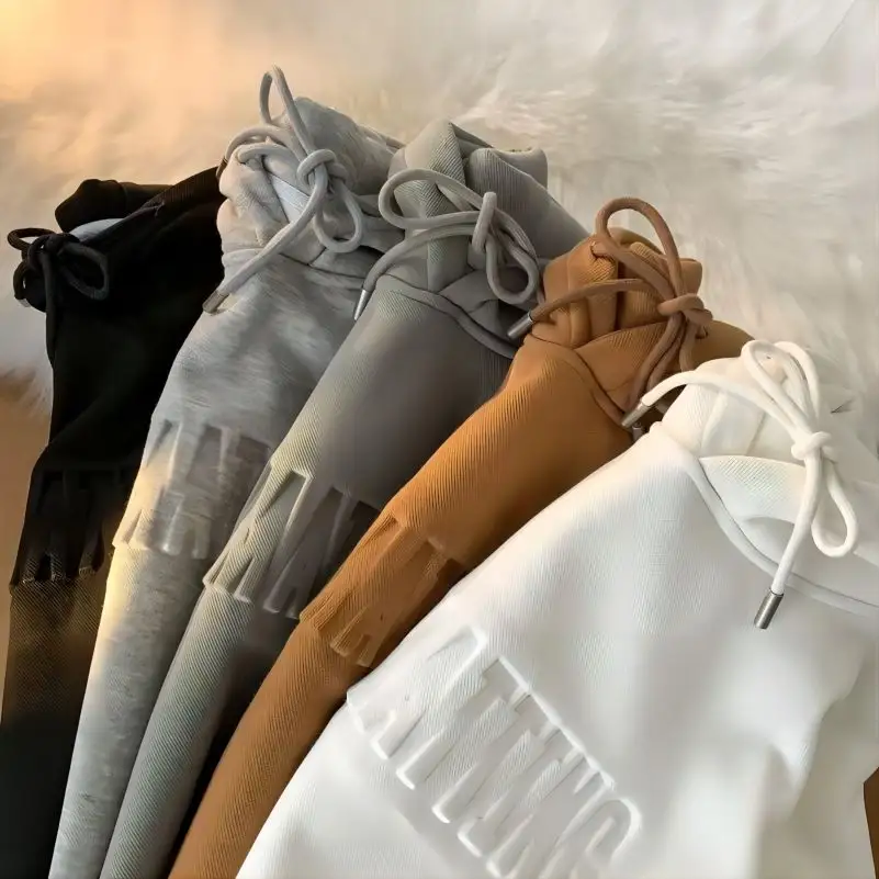 Tasarımcı Hip Hop Streetwear % 100% pamuk 420Gsm ekip boyun özel kazak erkek Hoodies kabartmalı kazak