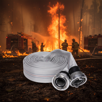 Tuyau d'incendie flexible en toile/PVC de 3 pouces et 4 pouces avec raccord BS pour les besoins des pompiers et l'irrigation agricole