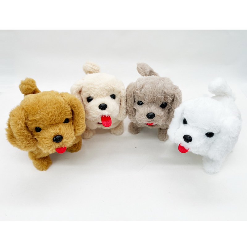 Электронная плюшевая игрушка для щенков, интерактивные игрушки для домашних животных, прогулки, лай