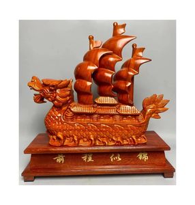 2025 <span class=keywords><strong>di</strong></span> Design tradizionale <span class=keywords><strong>mobili</strong></span> per la casa cinese Feng Shui scultura Zhaocai drago statua per soggiorno camera da letto barca a vela statua - Product Image 1