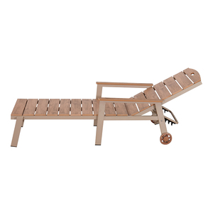 Chaises longues <span class=keywords><strong>de</strong></span> luxe en aluminium pour piscine extérieure meubles <span class=keywords><strong>de</strong></span> <span class=keywords><strong>jardin</strong></span> plage <span class=keywords><strong>plastique</strong></span> bois chaise longue avec roues - Product Image 3