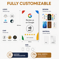 Tarjeta NFC programable, impermeable, de PVC y acrílico, con chip RFID de 13.56mhz, para menú de redes sociales y reseñas de Google, con soporte.