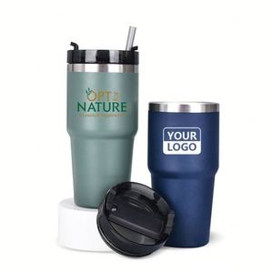 แก้วน้ำสแตนเลสขนาด 20 ออนซ์ 30 ออนซ์ แก้วกาแฟเก็บความร้อนสุญญากาศ  แบบพกพาสำหรับเดินทาง  ออกแบบโลโก้ได้ตามต้องการ แก้วน้ำสำหรับเดินทางในรถยนต์ - Product Image 4