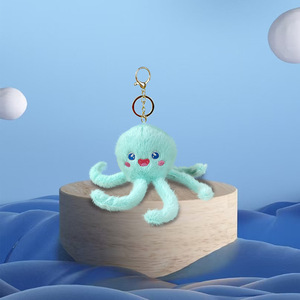 Serie de familia de animales marinos de dibujos animados juguetes de peluche Súper suaves PP algodón relleno medusas langosta cangrejo bolsa encanto <span class=keywords><strong>con</strong></span> forro de malla - Product Image 4