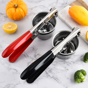 Thép không gỉ Rau ép, Non-Slip Red Silicone xử lý, kim loại rau nước ép ép chất lỏng thực vật - Product Image 1