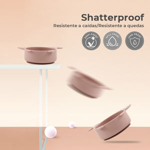 Utensilio de Alimentación para Niños, Tazón de Silicona para Bebés con Diseño de Dinosaurio, Vajilla de Entrenamiento Antideslizante y Anti-escaldaduras con Ventosa - Product Image 6