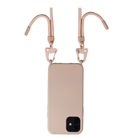 Étui de téléphone en silicone avec sangle bandoulière pour 17 Pro Max 16 15 Pro Max 12 13 Mini - Antichoc, étanche, design sportif, 5 couleurs