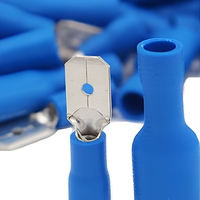Connecteur à sertir isolé bleu, borne plate mâle/femelle pour faisceau de câbles et assemblage de câbles