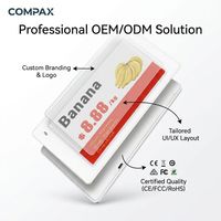 Pantalla Digital COMPAX de 3.5 Pulgadas con Tinta Electrónica de 4 Colores, Resistente al Agua IP65 para Interiores, Bajo Consumo de Energía, Solución de Exhibición para Comercios