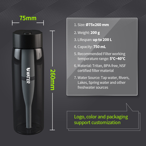 <span class=keywords><strong>Bouteille</strong></span> de filtre à <span class=keywords><strong>eau</strong></span> potable de camping <span class=keywords><strong>en</strong></span> plein air de vente directe <span class=keywords><strong>d</strong></span>'usine-le meilleur produit portatif pour la randonnée et l'escalade - Product Image 6