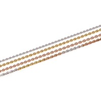 Collier chaîne à maillons Lerca en or massif pur 9k/14k/18k plaqué rhodium, tendance, pour mariage et fiançailles, unisexe, vente en gros