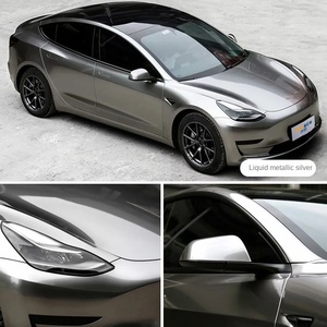 Película de PVC Bingyang para Cambio de Color de Automóviles, Efecto Metal Líquido Plateado, Aluminio, Mercurio, GT, Venta al Por Mayor - Product Image 3