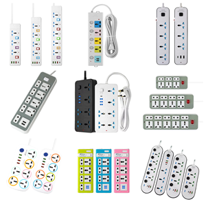 Regleta de Enchufes de Alta Calidad A37 A38 B16U 1525U <span class=keywords><strong>con</strong></span> Interruptor, 2 Puertos USB, 4 Tomas de Corriente, Enchufe de Extensión Universal Inteligente de 10A - Product Image 1