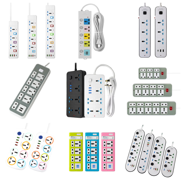 A37 A38 B16U 1525U High Quality Power Strip Extension Cord Outlet 10A with Switch 2USB 4 Outlet Smart Universal Extension Socket