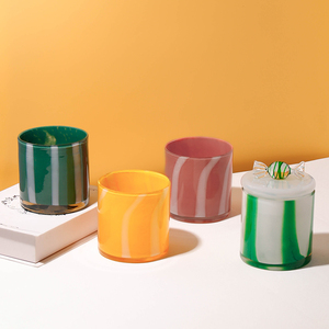 Vase Organisateur en Verre <span class=keywords><strong>Soufflé</strong></span> Artisanal Ortus Home, Rayures Noires et Taches, Résistant à la Chaleur, <span class=keywords><strong>pour</strong></span> Décoration Moderne, Faible MOQ - Product Image 3