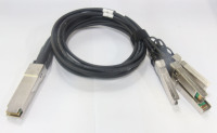 Kabel DAC QSFP Pasif 4*10G Realsea Factory 1M Direct Attach Copper OEM Hitam 30AWG untuk SWITCH